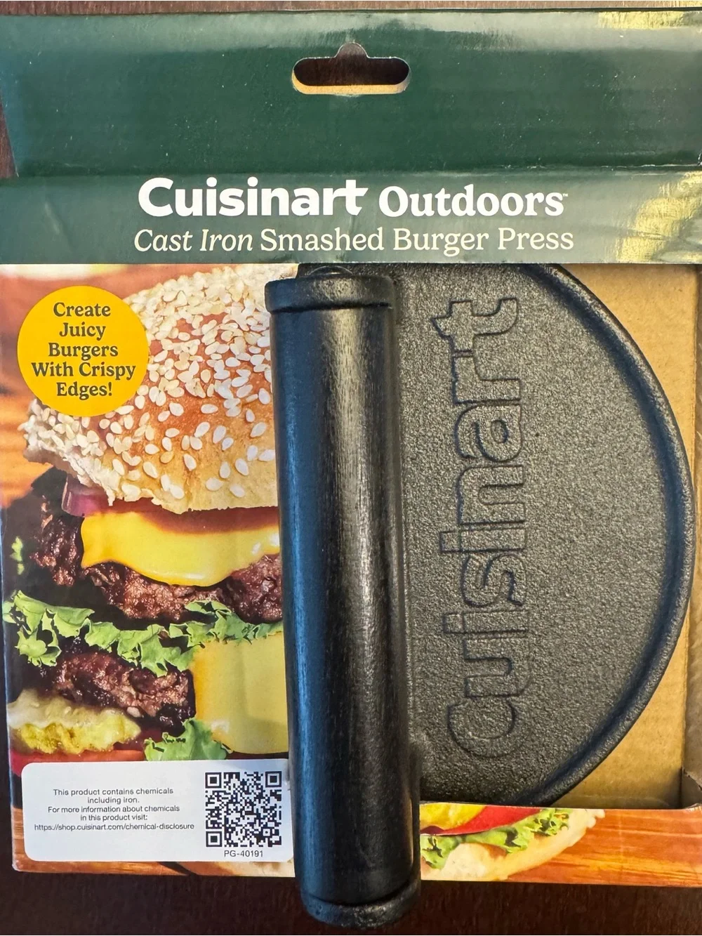 Set of two Blackstone Griddle Utensils - Spatula and Cast Iron burger press